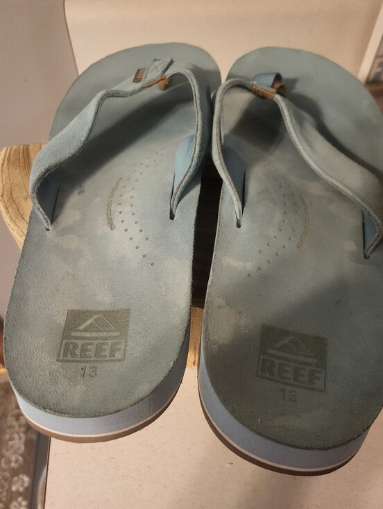 Reef Light Blue Suede Thong Sandals main image 5
